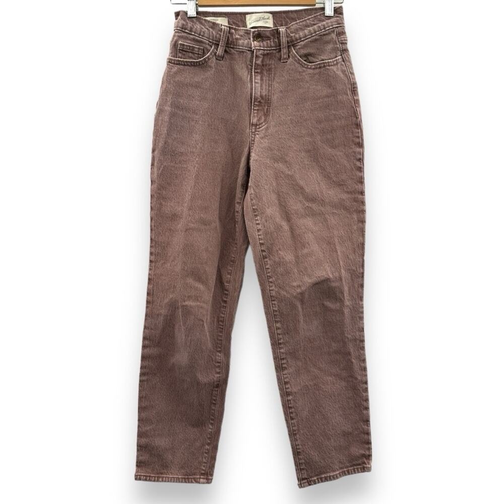 Universal Thread Vintage Straight High Rise Muted Brick Red‎ Jeans Size 0/25a